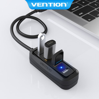Hub VENTION chia chia 4 cổng USB 2.0 cho ;aptop/ máy tính/ Huawei Matebook/ HDD