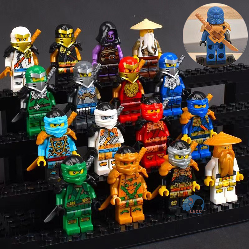Leyu moc Set 8 Mô Hình Đồ Chơi ninjago Mini Làm Quà Tặng Sinh Nhật Cho Bé