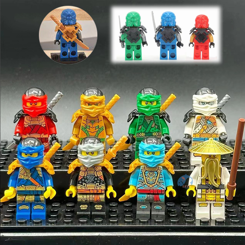 Leyu moc Set 8 Mô Hình Đồ Chơi ninjago Mini Làm Quà Tặng Sinh Nhật Cho Bé