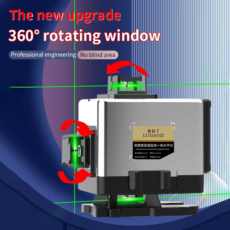 Đèn Laser 4D Màu Xanh Lá Cây Tự Xoay 360 Độ Dùng Trong Nhà