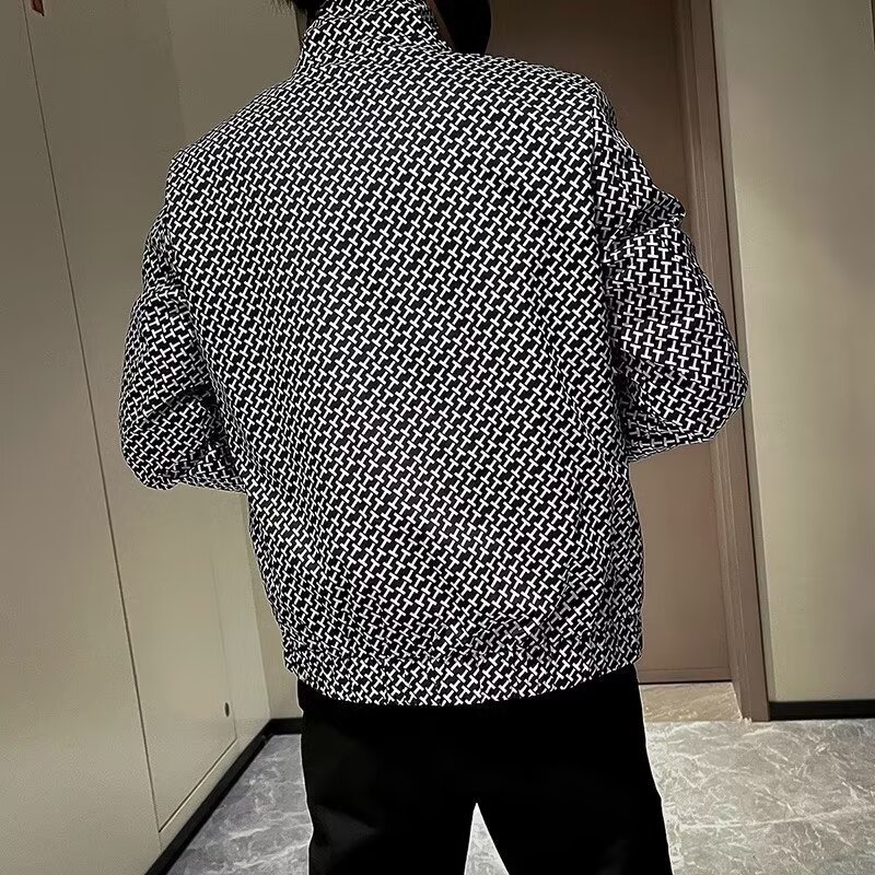 Áo khoác nam tay dài áo khoác nam ngầu phong cách thời trang áo khoát nam cao cấp  cổ đứng harajuku cho nam giới áo khoác nam đẹp unisex chất lượng cao zipper splice lưới đa túi dài tay áo