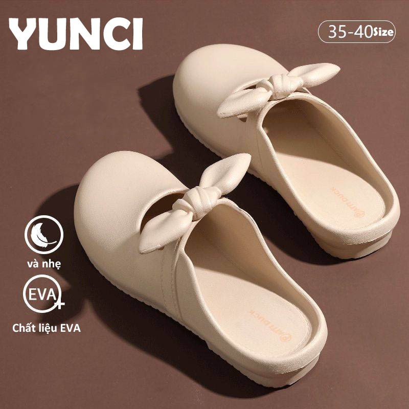 YUNCI  dép cross sục nữ 2024 HOTSALE Giày slip-on Phong cách thể thao Đế êm Đẹp mắt Độ bền cao Lịch sự FDL2410QXV 4Z240127