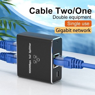 Bộ chia mạng Bộ chia Ethernet cho 2 máy tính xách tay Mạng RJ45 Bộ chia 1 trong 2 ra 1000M Bộ chia Ethernet Gigabite