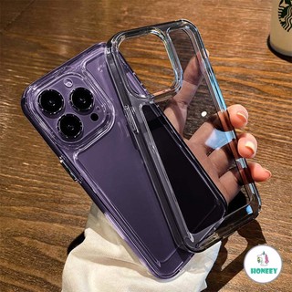 Ốp Điện Thoại Pha Lê Sang Trọng Trong Suốt Tương Thích Cho iPhone 15 14 13 12 11 Pro Max X Xs XR 14 15 Plus 8 7 Plus Khung Dày Chống Sốc Ốp Lưng Acrylic