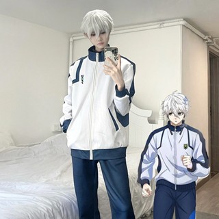 Acg Blue lock Bộ Trang Phục Thể Thao Hóa Trang 3d Có Khóa Kéo Màu Xanh Dương