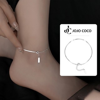 JOJO COCO Lắc Chân Dây Xích Xương Rắn Đế Phẳng Thời Trang Hàn Quốc Cho Nữ