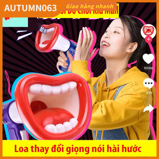 Loa chuyển đổi giọng nói, trẻ em thay đổi giọng nói hình miệng lớn nhiều hiệu ứng âm thanh giáo dục ghi loa autumn063