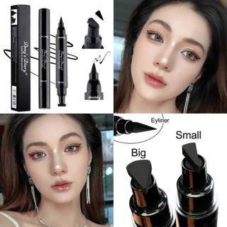 Bút kẻ mắt nước hai đầu có đầu tem in hình đuôi mắt tiện lợi