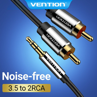 Dây cáp âm thanh VENTION chia giắc cắm 3.5mm sang 2 giắc RCA cho điện thoại/máy nghe nhạc MP3