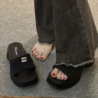 FANHUALUO dép sandal nữ bánh mì dép đế cao nữ lê FYT2410I1D 3Z240116