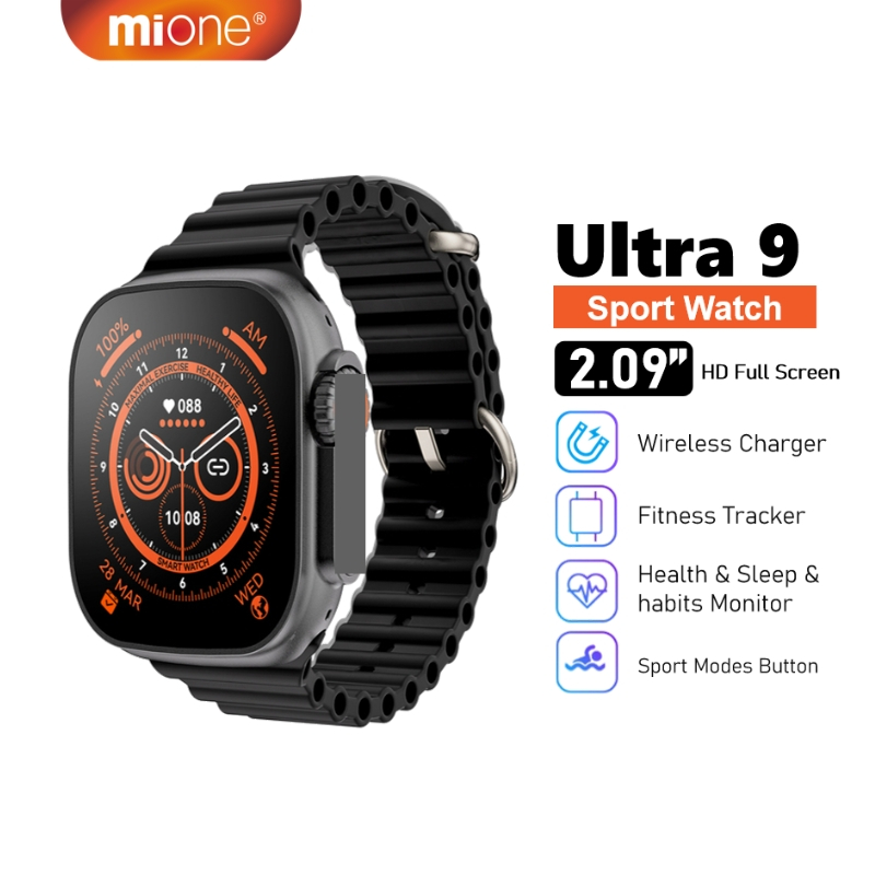 MIONE Đồng Hồ Thông Minh T900 Ultra S9 Max 2.09 Inch Theo Dõi Nhịp Tim Theo Dõi Giấc Ngủ Đo Huyết