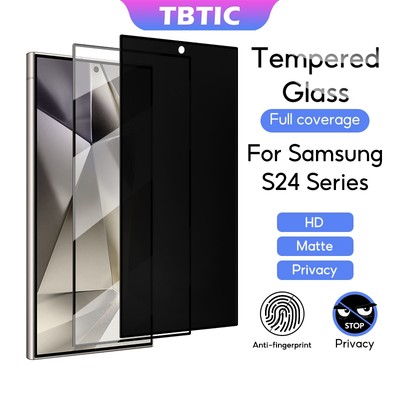 TBTIC Cho Samsung S26 S24 Ultra Plus Bảo Vệ Màn Hình Mờ Riêng Tư Kính Cường Lực Bảo Vệ Toàn Diện Hỗ Trợ Mở Khóa Vân Tay HD 9H Độ Cứng Chất Lượng Cao