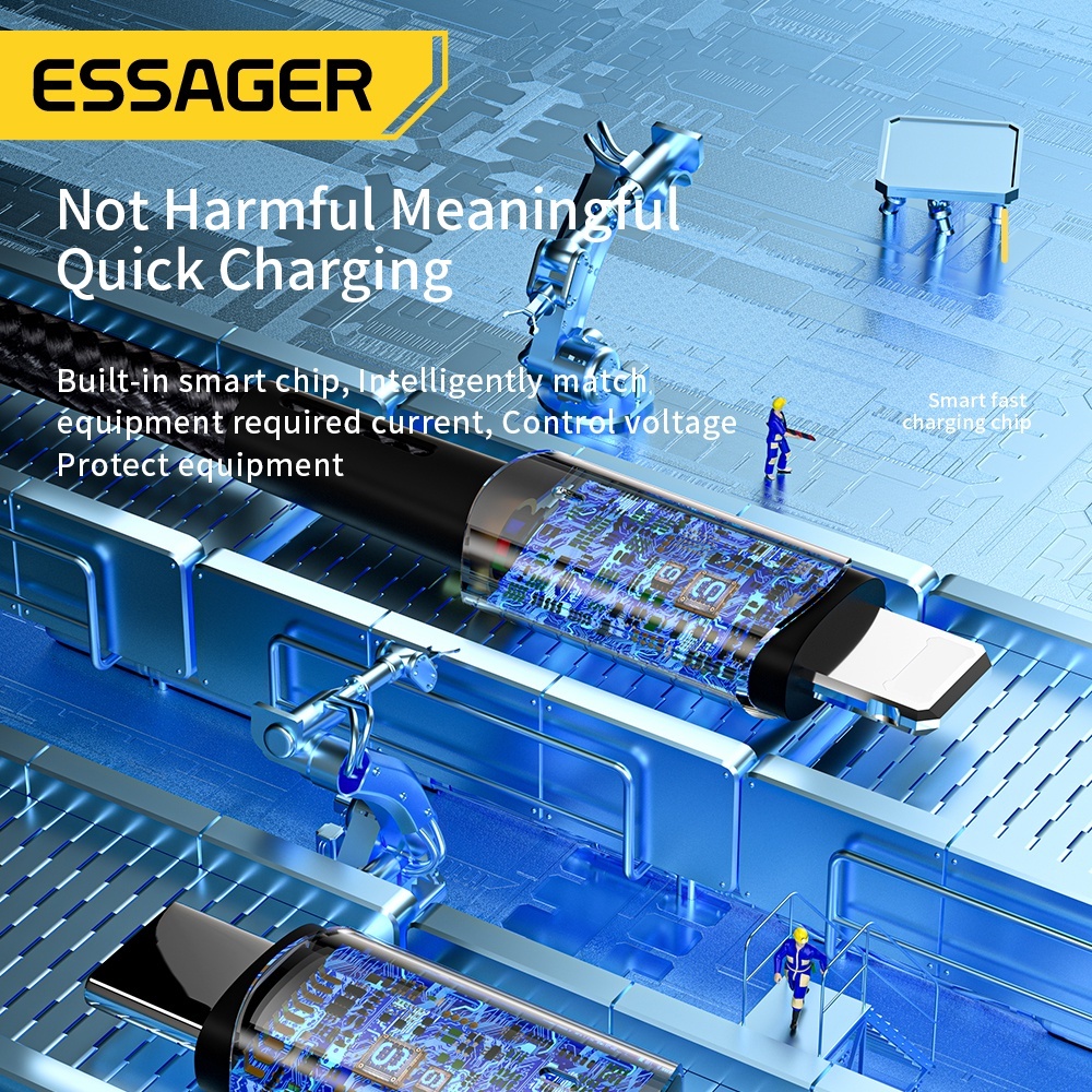 Essager 27w PD USB c sang Lcáp sạc nhanh cho ip Type c cho dây | BigBuy360 - bigbuy360.vn