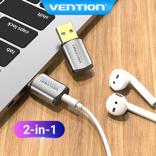 Card âm thanh VENTION gắn ngoài USB 2 trong 1 cho loa máy tính