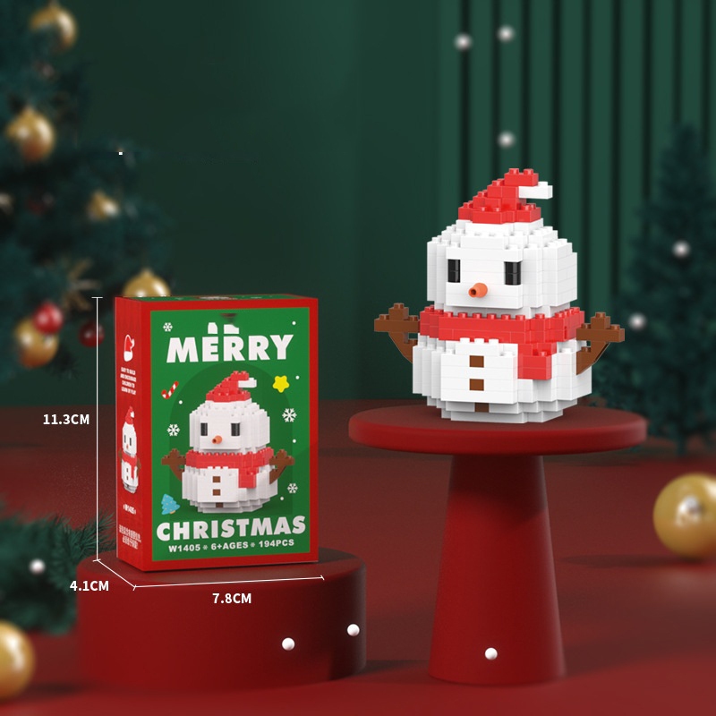 Đồ Chơi Lắp Ráp  Mô Hình Lắp Ráp 3d  Áo Noel Mini Đồ Chơi Xếp Hình 3d   Hình Người Tuyết Tuần Lộc Giáng Sinh Cho Trẻ Em