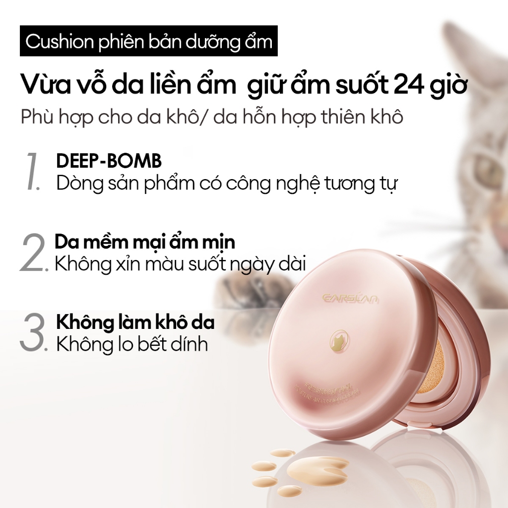 Phấn nước CARSLAN tinh tế bám chặt dưỡng ẩm lâu trôi kiềm dầu dùng trang điểm mặt 13.5g | BigBuy360 - bigbuy360.vn
