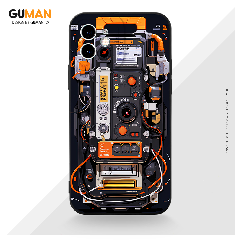 Ốp lưng GUMAN mềm ngầu nam đen dễ thương đẹp Cho iPhone 15 14 13 12 11 Pro Max SE 2020 X XR XS 8 7 ip 6S 6 Plus kute XYM2317