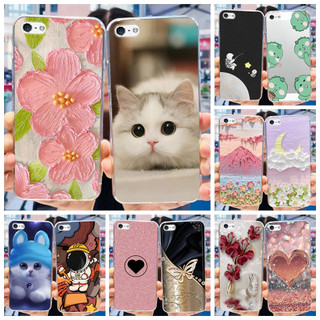 Dành Cho iPhone 5 5s SE 2016 Ốp Lưng Họa Tiết Mèo Hoa Dễ Thương Cho iPhone5 iPhone5s SE (2016) 4.0 "Vỏ Điện Thoại TPU Silicon Mềm Mỏng