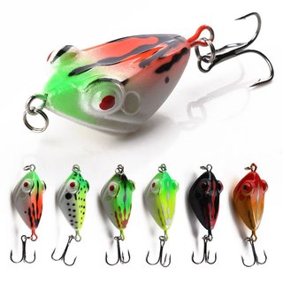 Hengjia 1 Cái Mồi Ếch Nhựa Cứng Mồi Câu Cá Giả 4cm-6g Có treble Móc
