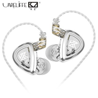 Tai nghe Uareliffe KZ EDA Phiên bản cân bằng Trình điều khiển động cao cấp Màn hình âm thanh HiFi Tai nghe nhạc Bass tốt với tai nghe nhét tai cáp có thể tháo rời 2 chân