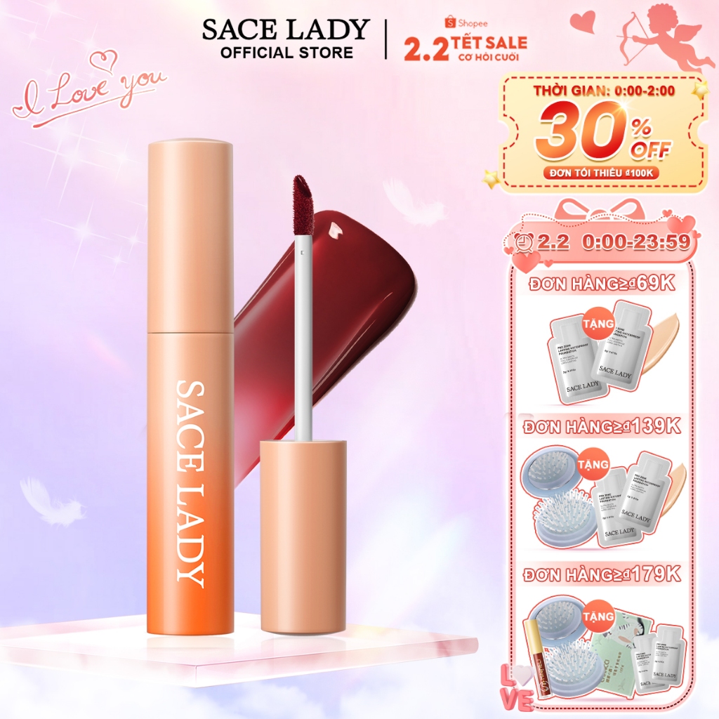 SACE LADY Son tint Lì Lâu Trôi 24h Chống Thấm Nước