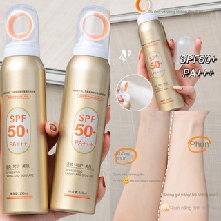 Xịt chống nắng Có thể gập lại SPF50 PA++++ chống tia cực tím cho mặt và cơ thể giúp 120ml
