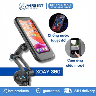 Giá đỡ điện thoại JAERSENT gắn xe máy / xe đạp chống nước có thể dùng màn hình cảm ứng