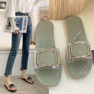 Xăng đan và dép đi biển có khóa vuông thời trang mùa hè dành cho nữ