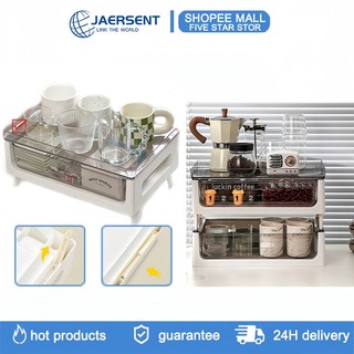 Kệ để đồ JAERSENT bằng nhựa 2 tầng có ngăn kéo để bàn rộng rãi đa dụng