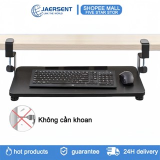 Jaersent JPT 65 Khay đỡ bàn phím máy tính để bàn có ray trượt/treo cực tiện giải phóng không gian bàn làm việc （đen trắng tùy chọn 52x25 65x25cm