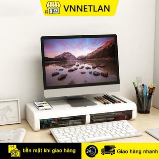 Kệ để sách/ màn hình máy tính VNNETLAN để bàn 1/ 2 tầng lắp sẵn nhiều màu lựa chọn có ngăn kéo