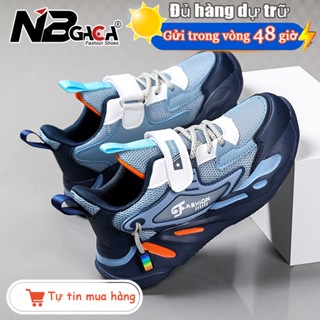 Giày Thể Thao Phối Lưới Thoáng Khí Thời Trang 2023 Cho Bé Trai 5-18 Tuổi