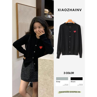 Xiaozhainv Áo Khoác cardigan Tay Dài Phong Cách Hàn Quốc Thời Trang