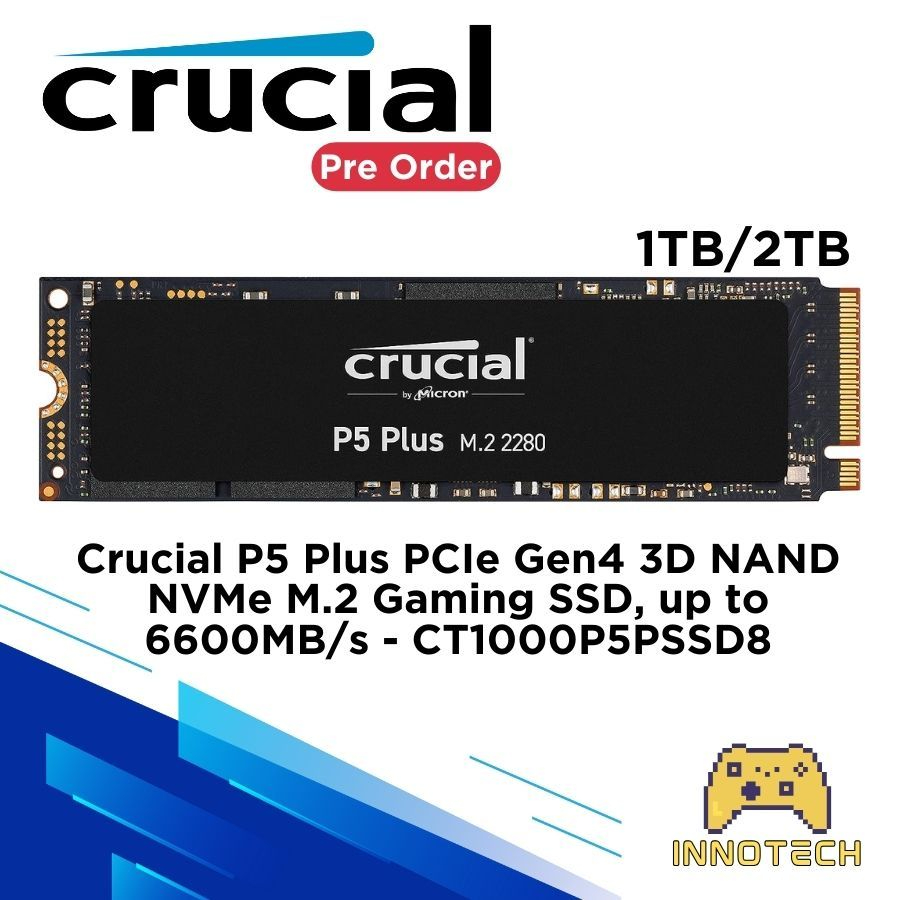 Crucial P5 Plus 1TB PCIe Gen4 ❥ ❈ SSD chơi game NAND NVMe M.2, lên đến 6600MB / s 4T 2TB 1T 250GB 480GB