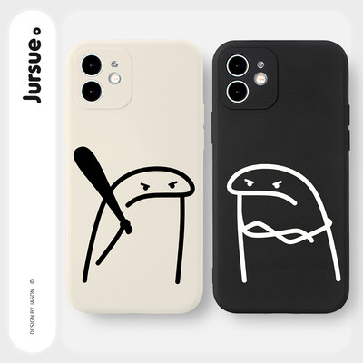 Ốp lưng JURSUE mềm cặp đôi độc lạ dễ thương đẹp cho iPhone 17 16 15 14 13 12 11 Pro Max SE 2020 X XR XS ip 8 7 Plus Y4661