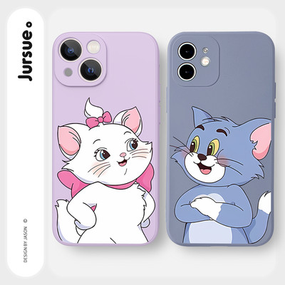 Ốp lưng JURSUE mềm cặp đôi hoạt hình dễ thương đẹp cho iPhone 17 16 15 14 13 12 11 Pro Max SE 2020 X XR XS ip 8 7 Plus Y4645