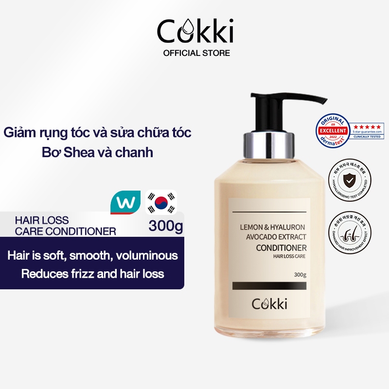 Cokki 300ml Chanh Dầu Xả Tóc Thơm VitaminB Chai lớn Smooth Chống rụng tóc 1 Phút Siêu Dưỡng Có Tinh Chất Serum Dưỡng Tóc Cao Cấp, Phục Hồi Tóc Mềm Mượt Dầu Xả DỪA Chống Gàu Hiệu Quả Với Vitamin E, Tinh Chất Keratin Và Protein Collagen
