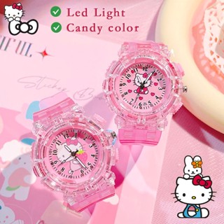 Dễ Thương Đồng Hồ Đeo Tay Kỹ Thuật Số Có Đèn led Hình hello kitty Nhiều Màu Sắc Chất Lượng Cao Cho Bé