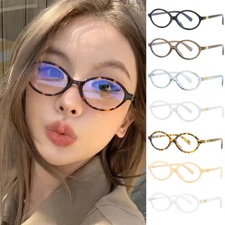 Kính Mát Gọng oval Chống Ánh Sáng Xanh y2k Họa Tiết Da Báo Thời Trang Cho Nữ