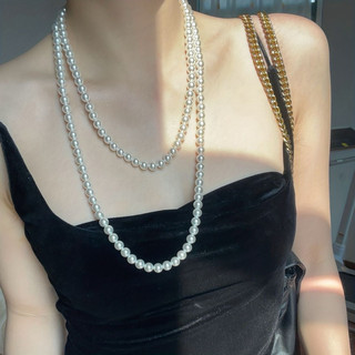 Vòng cổ chuỗi hạt ngọc trai nhân tạo nhiều lớp thời trang cho nữ vòng cổ ngọc trai nhân tạo