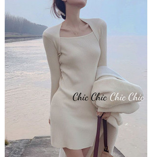 Chic Chic váy nữ Đầm Body Cho thời váy Minimalist hàn quốc xu hướng Thời trang WLQ24200LS 5Z240201