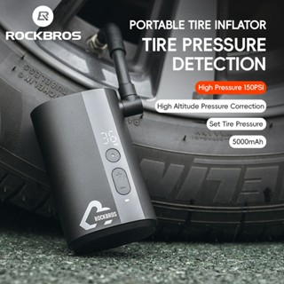 [Fulfilled by Shopee]Rockbros Bơm Điện Mini Bơm Xe Máy Xe Đạp Xe Đạp Điện Không Dây Di Động Thủy Ngân Đầy Đi Xe Đạp Bơm Hơi