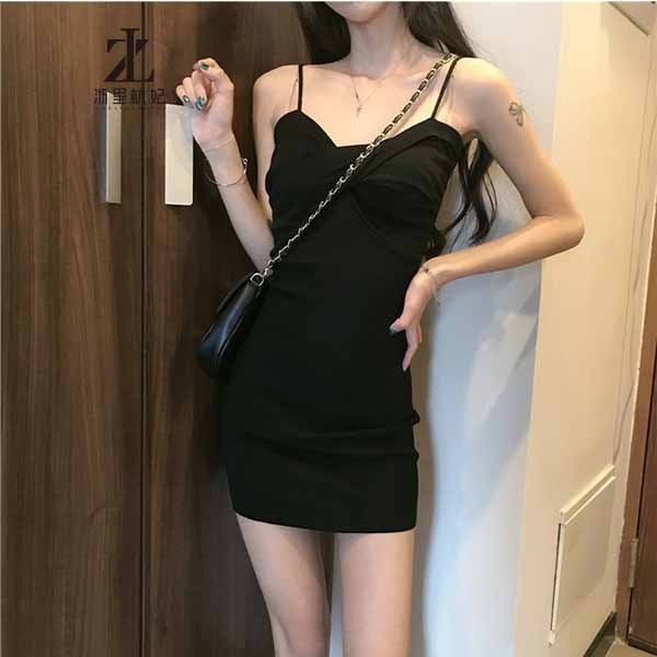 Đầm hai dây ZHELIHANGFEI phong cách hepburn Pháp gợi cảm thời trang mùa hè 2022 cho nữ