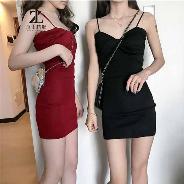 Đầm hai dây ZHELIHANGFEI phong cách hepburn Pháp gợi cảm thời trang mùa hè 2022 cho nữ