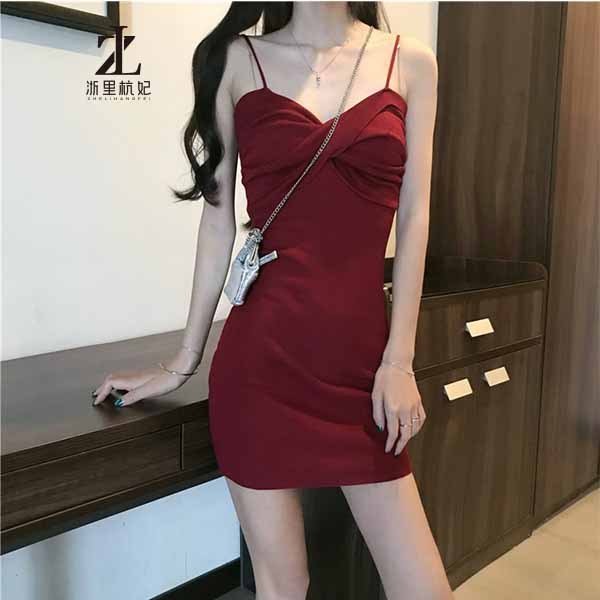 Đầm hai dây ZHELIHANGFEI phong cách hepburn Pháp gợi cảm thời trang mùa hè 2022 cho nữ