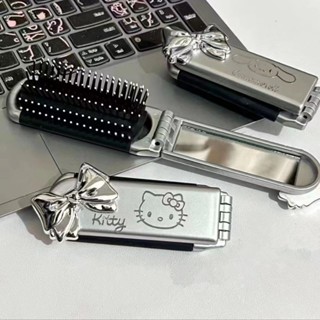  SANRIO Lược Gấp Chải Tóc Kèm Gương Thiết Kế Nhỏ Gọn Tiện Dụng Mang Theo Du Lịch 