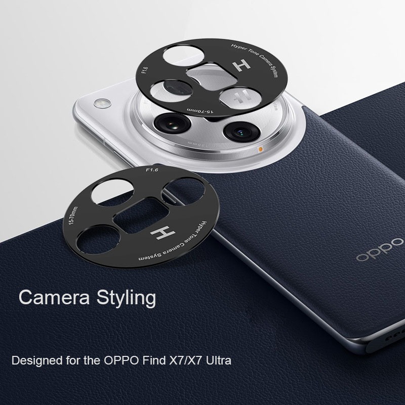 Hollow Phone Rear Camera Lens Metal Cover for OPPO Find X7 X7Ultra Aluminum Alloy Protective Case