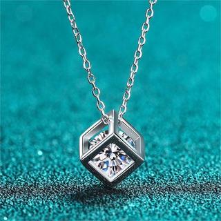 X-351c vòng cổ nữ bạc 925, 0,5 carat / 1 carat moissanite