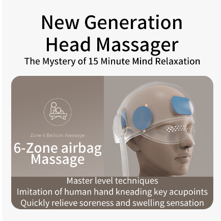 Máy massage nén xoa bóp đầu/mắt ANRAN JINKAIRUI chạy điện sưởi ấm giảm đau đầu cho giấc ngủ/thư giãn chăm sóc sức khỏe
