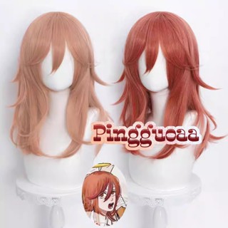  Chainsaw Angel Devil Cosplay Wig 50cm Long Light Dark Orange Brown Hair Heat Resistant Synthetic Wigs 